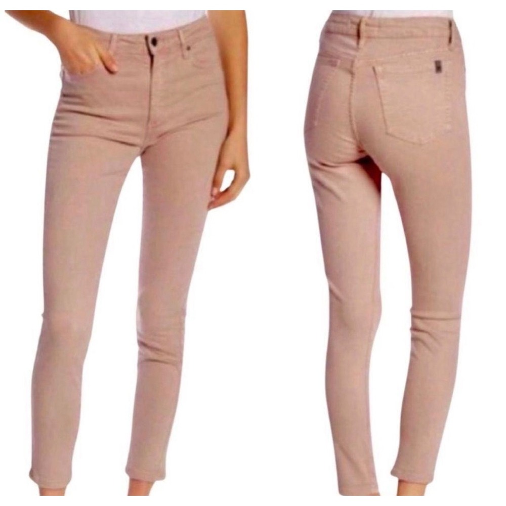 Joes Jeans The Icon Mid Rise Skinny Ankle Raw Hem Pink Mauve W29
